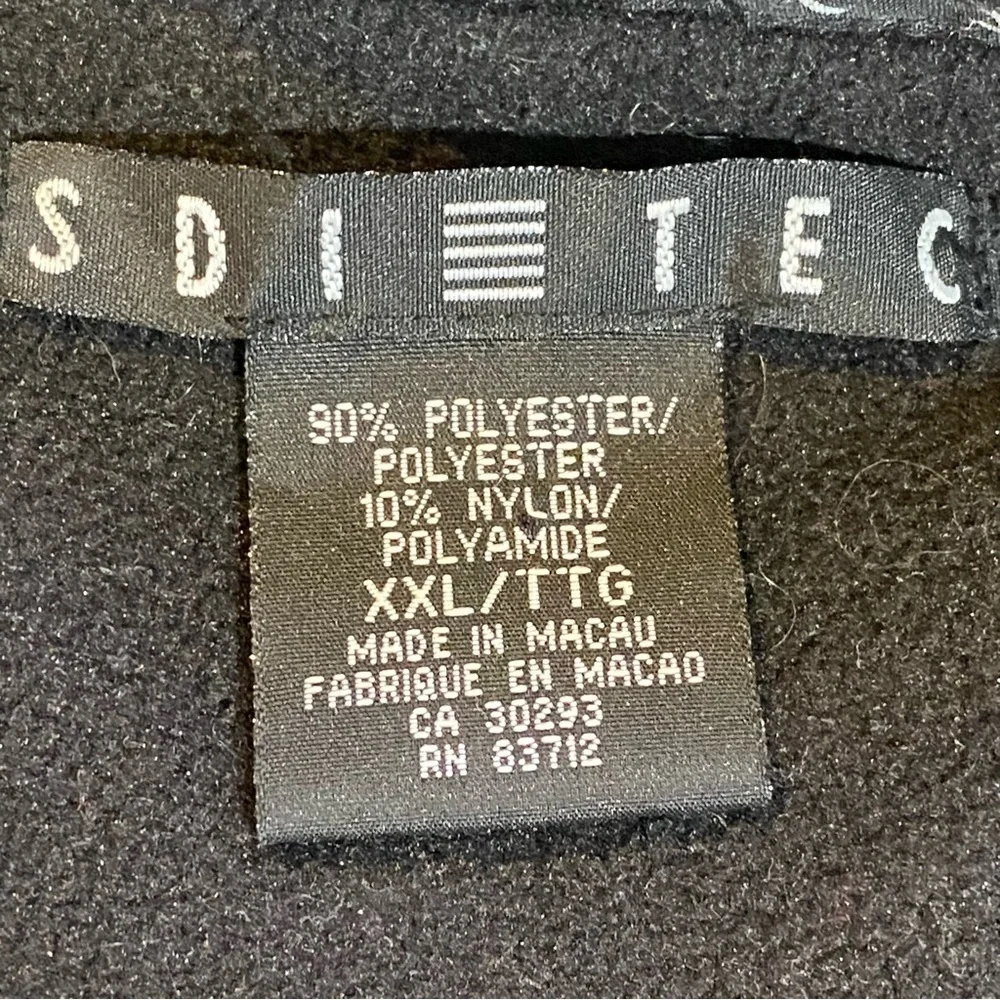 SDI TEC Tam O'Shanter Club Full Zip Fleece Lined Vest Black Size XXL